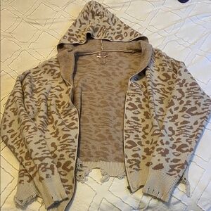 Willow Tan and Brown Leopard Cardigan